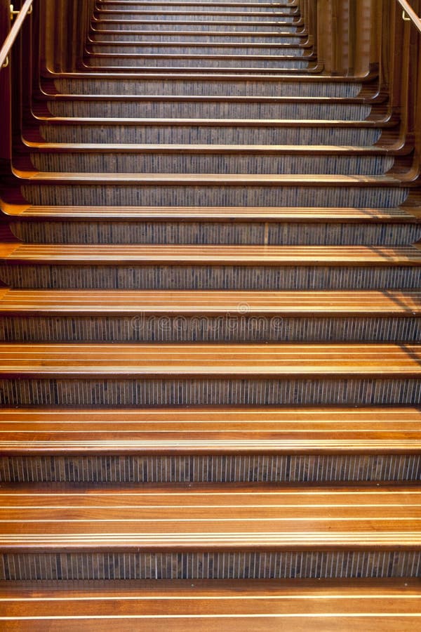 Beautiful wooden staircase royalty free stock photo