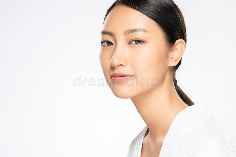 Beautiful Young Asian Woman with Clean Fresh Skin Stock Image - Image ...