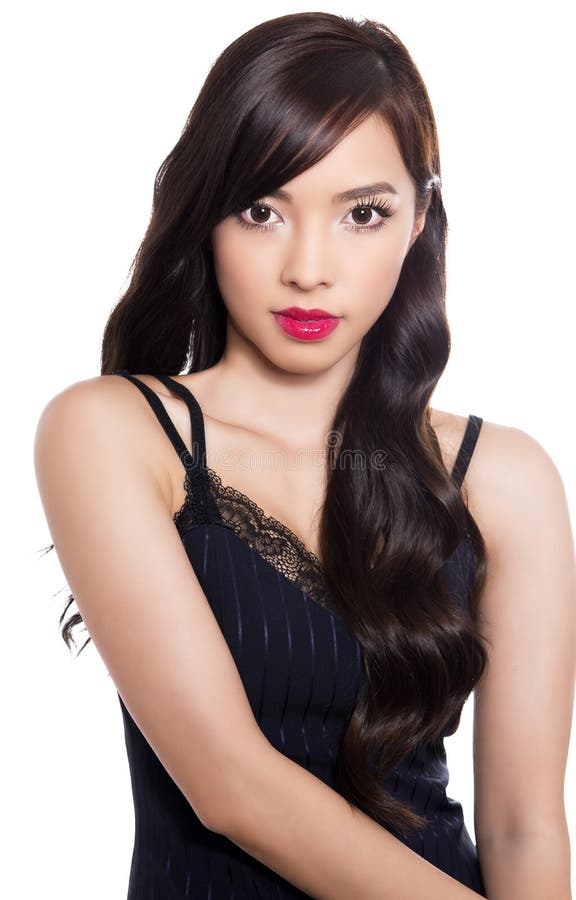 Beautiful young asian woman with perfect skin on isolated background stock photos Beautiful young asian woman with perfect skin on isolated background stock photos