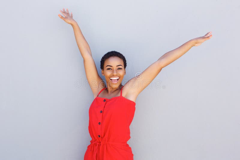 Young Beautiful Woman Showing Her Beautiful Arms Stock Photo, Picture and  Royalty Free Image. Image 64361047.