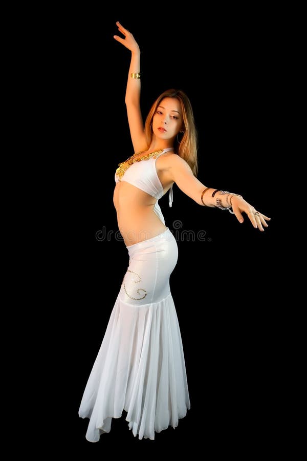 Beautiful Young Blonde Belly Dancer, Full body