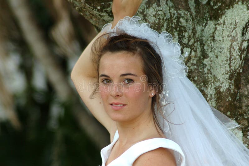 Beautiful young bride royalty free stock photography Beautiful young bride royalty free stock photography