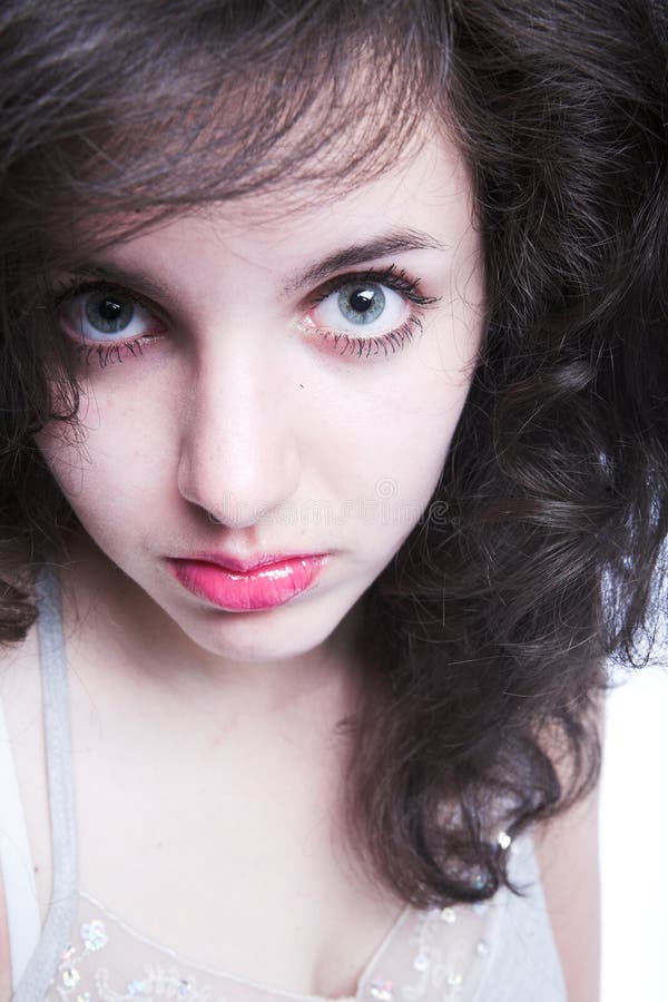 Beautiful young brunette stock image. Image of happiness - 124332251