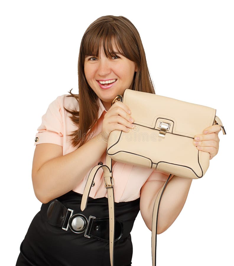 Young Stylish Female Professional Holding Handbag Stock Image - Image ...