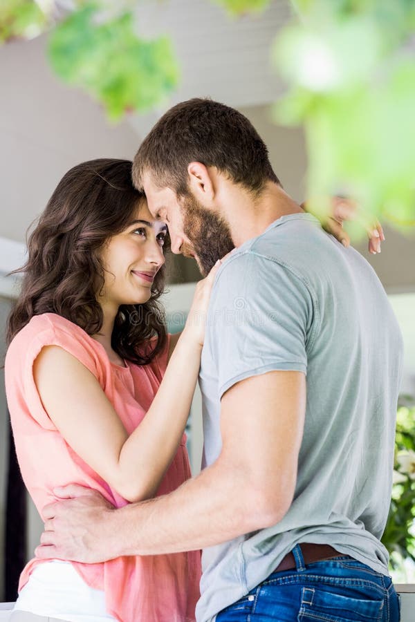 Beautiful Young Couple Embracing Each Other Stock Image Image Of 