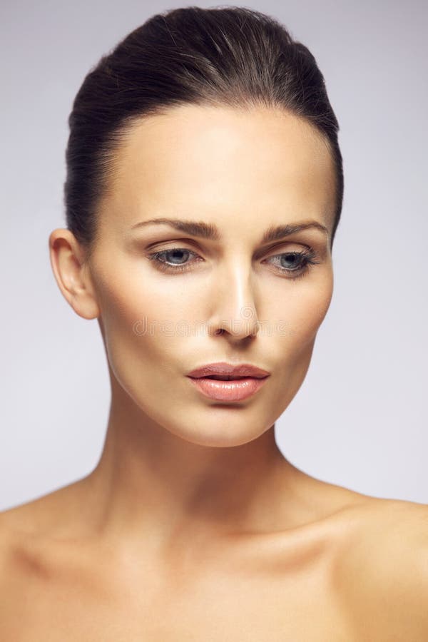 Beautiful young lady with natural makeup stock photo Beautiful young lady with natural makeup stock photo