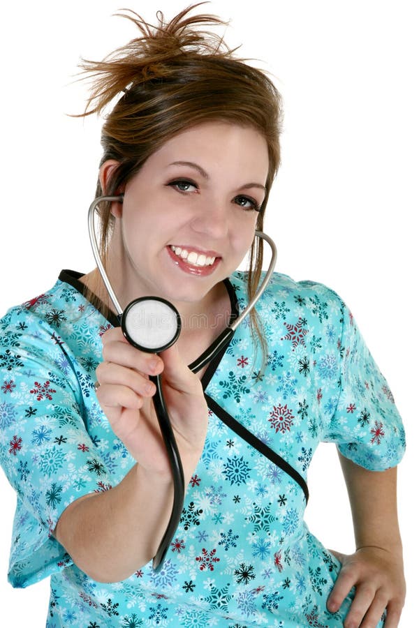 Beautiful Nurse With Stethoscope Stock Photo - Image of 