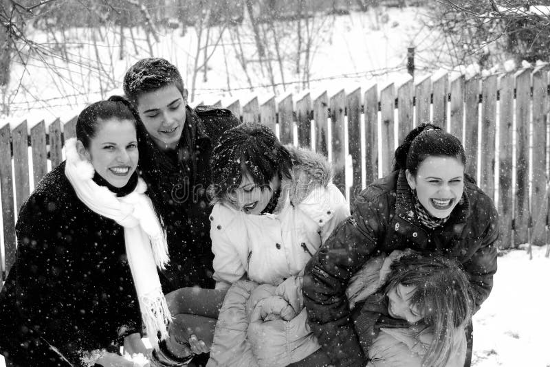 Beautiful young people playing