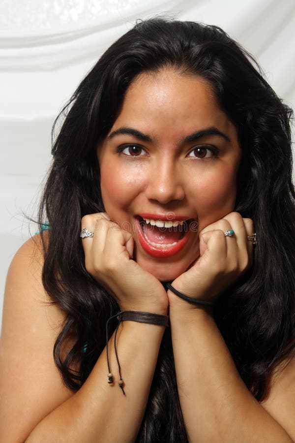 Beautiful Young Smiling Latina (2) Stock Image - Image of solitary