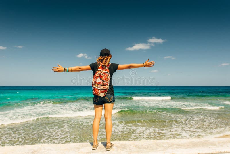 Beautiful young teen girl on Santa Monica beach in Los Angeles, California stock image Beautiful young teen girl on Santa Monica beach in Los Angeles, California stock image