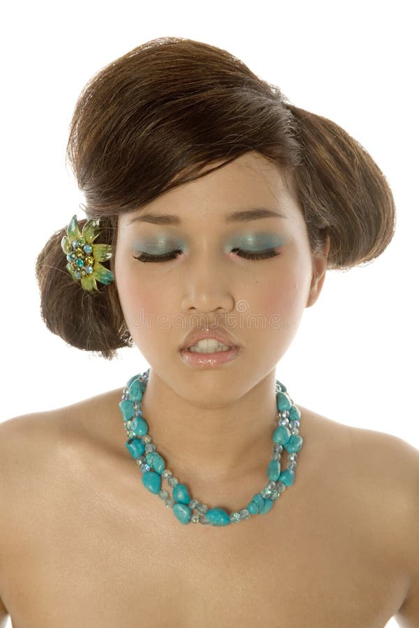 Beautiful young asian woman in makeup. Beautiful young asian woman in makeup