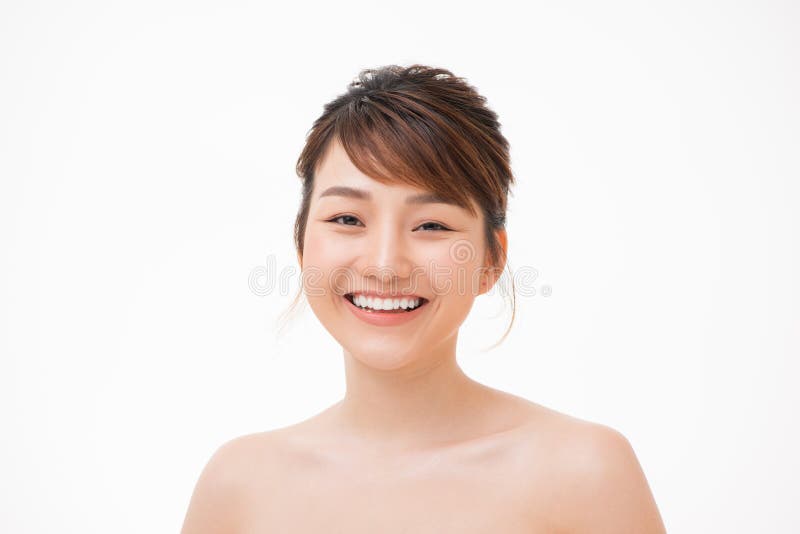 Beautiful Young Woman Asian with Clean Perfect Skin Stock Photo - Image ...