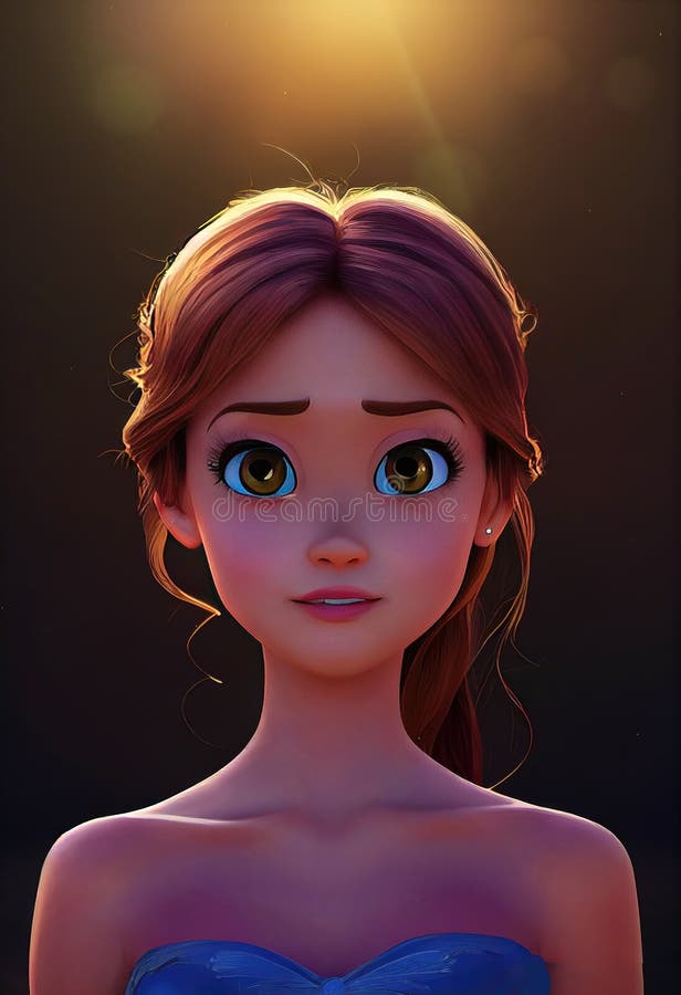Elegant Princess Head (Brown Eyes)