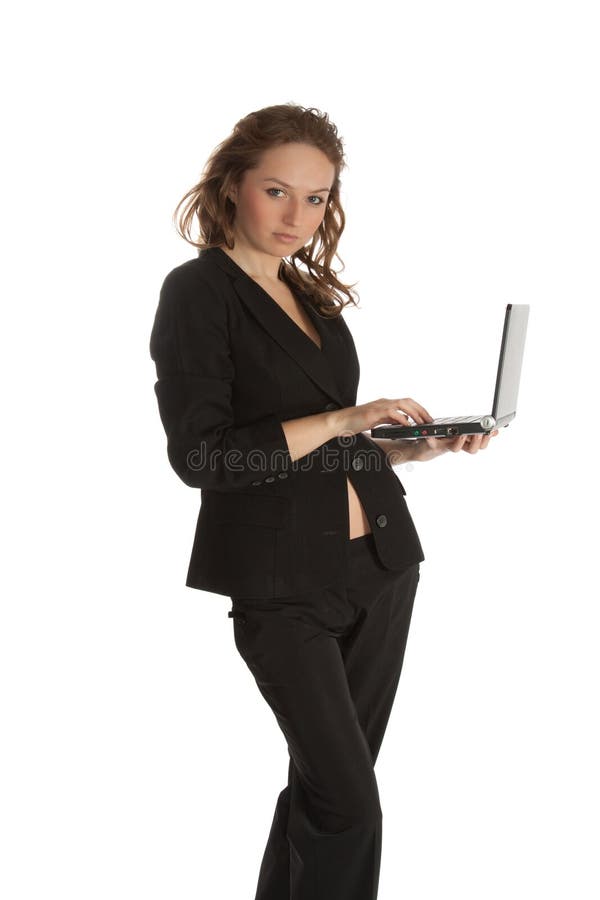 Beautiful young Woman with Laptop