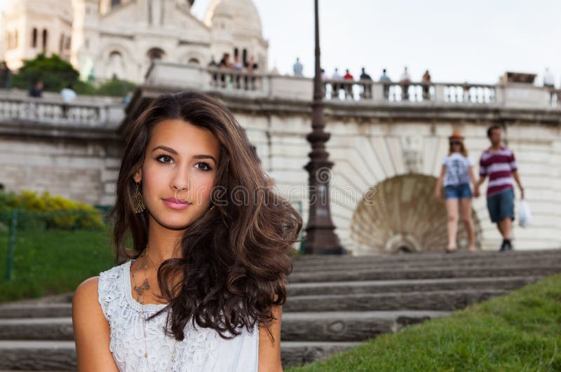 Beautiful Young Woman in Paris