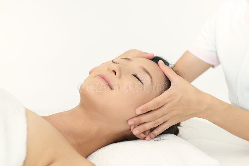 Beautiful Young Woman Receiving Facial Massage Stock Image Image Of Face Comfort 139421999