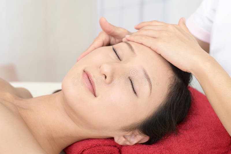 Beautiful Young Woman Receiving Facial Massage Stock Image Image Of Massage Lips 111639481