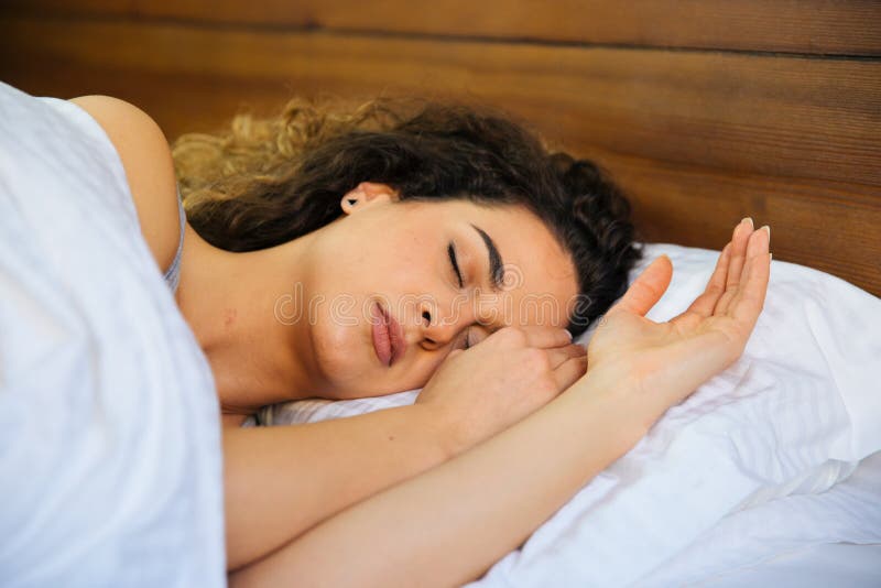 Beauty Woman Sleeping in Underwear Stock Image - Image of indoor, person:  47524877