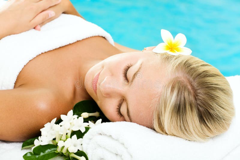Beautiful young woman in spa royalty free stock image Beautiful young woman in spa royalty free stock image