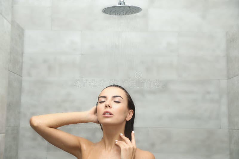Beautiful Young Woman Taking Shower Stock Image Image Of Girl Beauty 150841149 