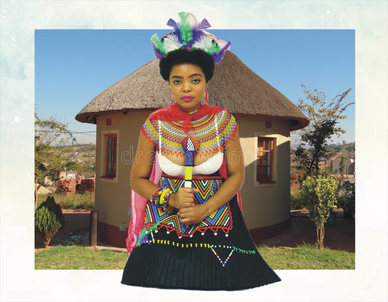 Beautiful Zulu bride in wedding attire
