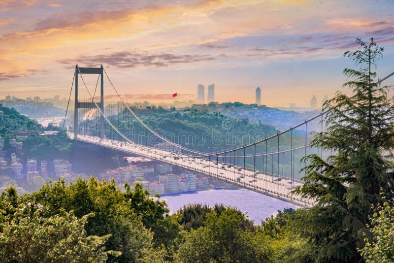 Awesome sky and Bosphorus Bridge, Istanbul