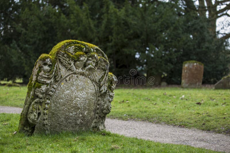 Beautifully carved headstone.