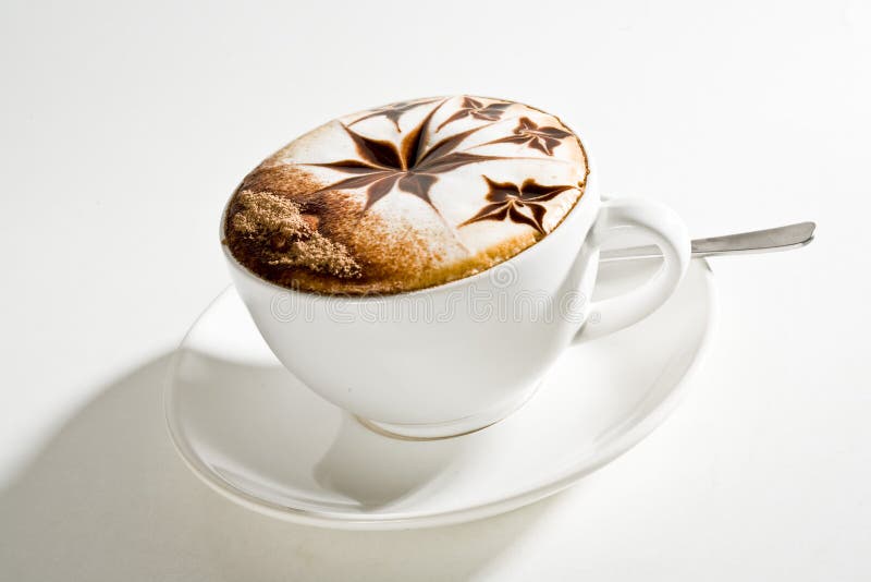 Beautifully Decorated Cup of Hot Coffee Stock Image Image of coffee