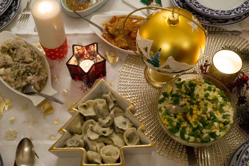 Traditional Polish Food For Christmas Eve Stock Image ...