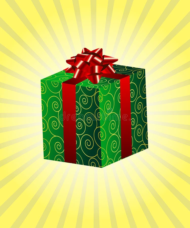 Beautifuly wrapped gift stock vector. Illustration of design 7164190