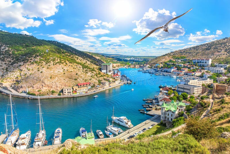 Beautuful Balaklava Bay view in Sevastopol, Crimea