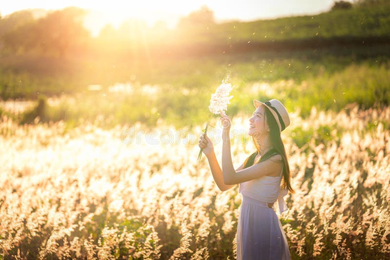 Beauty Asian Girl Outdoors enjoying nature royalty free stock images Beauty Asian Girl Outdoors enjoying nature royalty free stock images