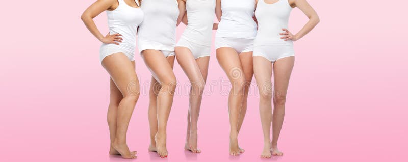 Diversity Women, Celebration and Body Portrait of Friends Group Together  for Inclusion, Beauty and Power. Underwear Stock Image - Image of clean,  healthy: 268314785