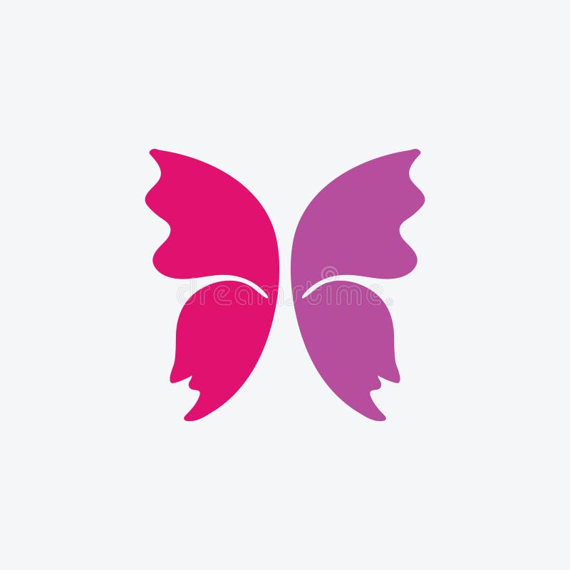 Beauty Butterfly-ikondesign stock illustrationer