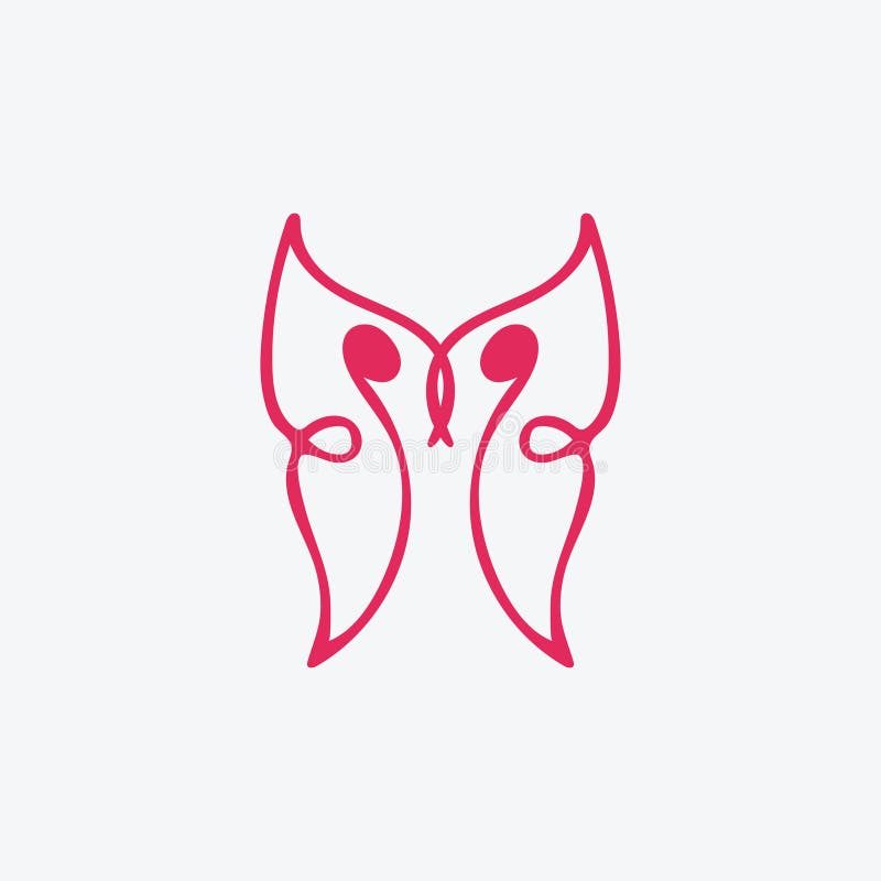 Beauty Butterfly-ikondesign vektor illustrationer