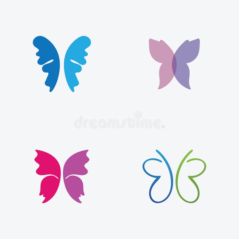 Beauty Butterfly-ikondesign royaltyfri illustrationer
