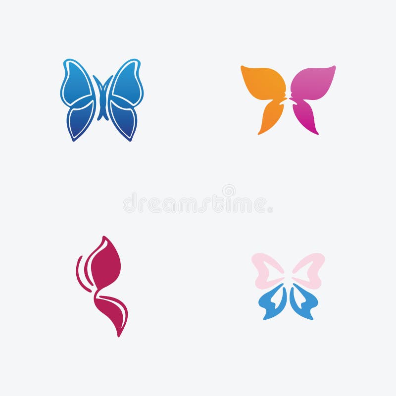 Beauty Butterfly-ikondesign stock illustrationer