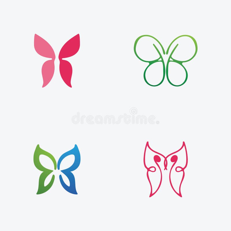 Beauty Butterfly-ikondesign vektor illustrationer