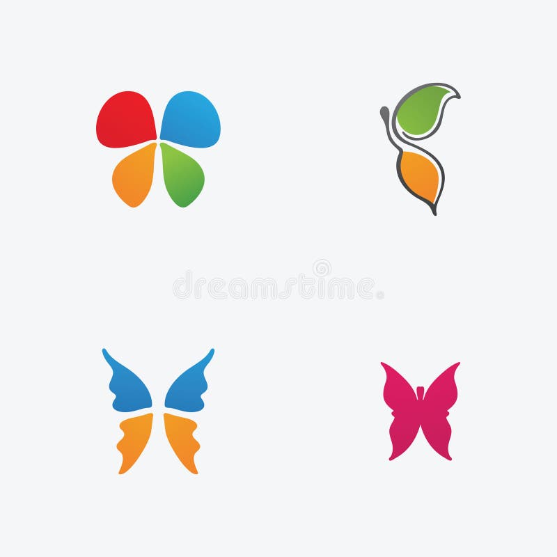 Beauty Butterfly-ikondesign vektor illustrationer