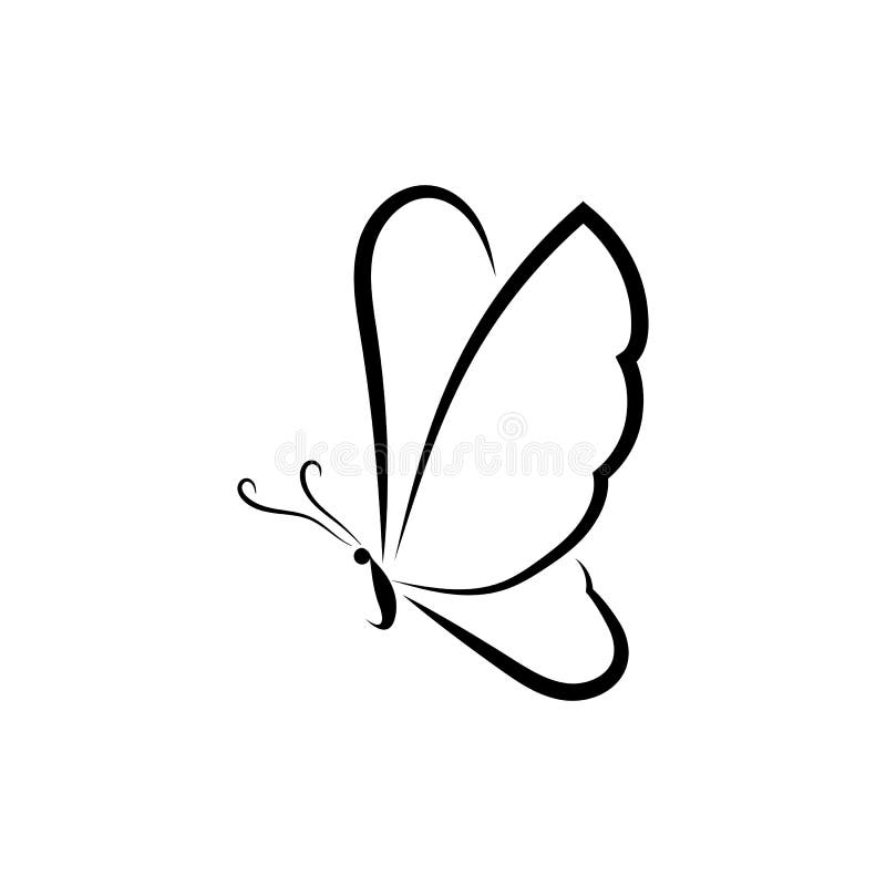 Beauty Butterfly-ikondesign royaltyfri illustrationer