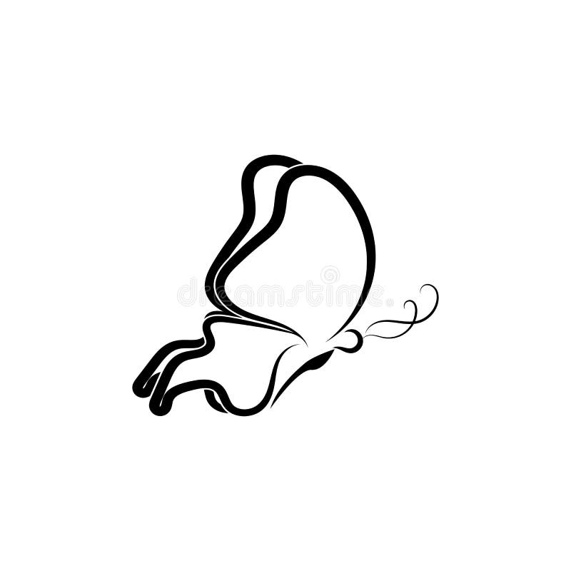 Beauty Butterfly-ikondesign royaltyfri illustrationer
