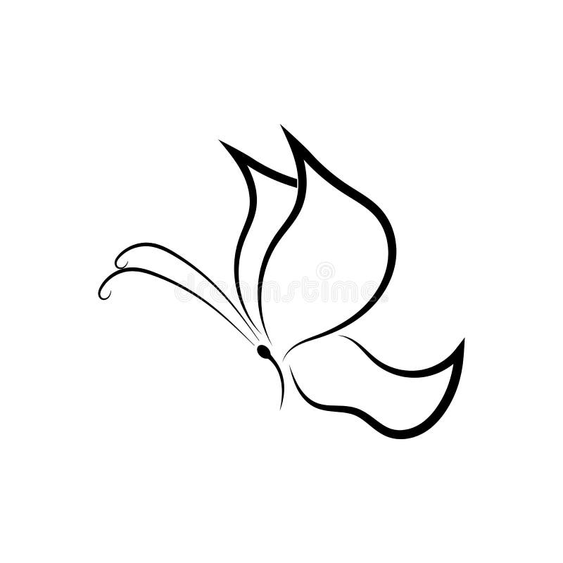 Beauty Butterfly-ikondesign stock illustrationer