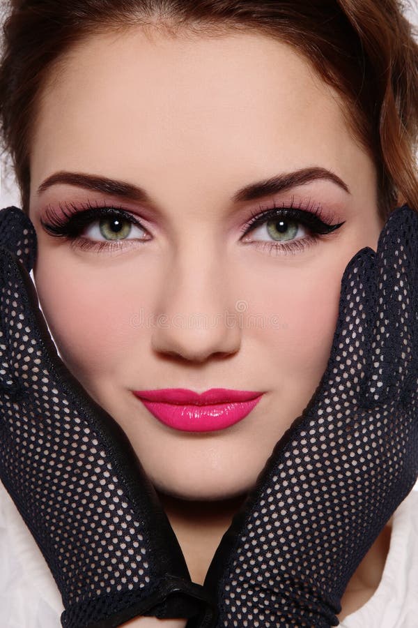 Woman with stars stock image. Image of woman, girl, redhead 5979291