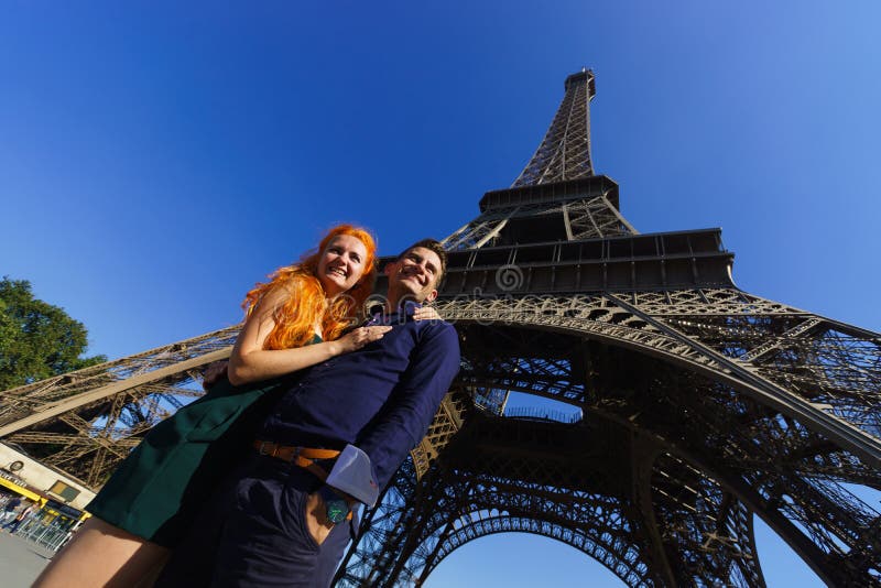 Beauty caucasian couple in Paris royalty free stock image Beauty caucasian couple in Paris royalty free stock image