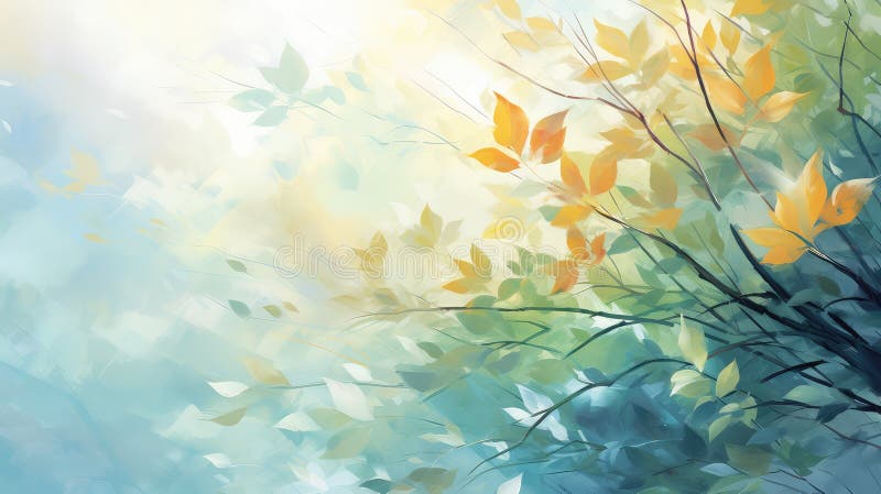 Frunză colorată fină, seren moale vector illustration