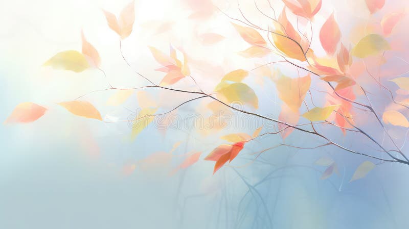 Frunză colorată fină, seren moale royalty free illustration