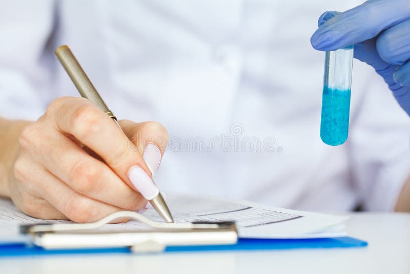 Beauty cosmetics sciences, Formulating and mixing skincare with herbal essence, Scientist prepare organic raw materials royalty free stock photos