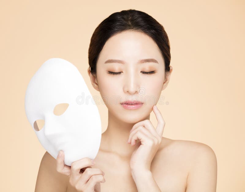 Beauty face with facial mask concept stock image Beauty face with facial mask concept stock image