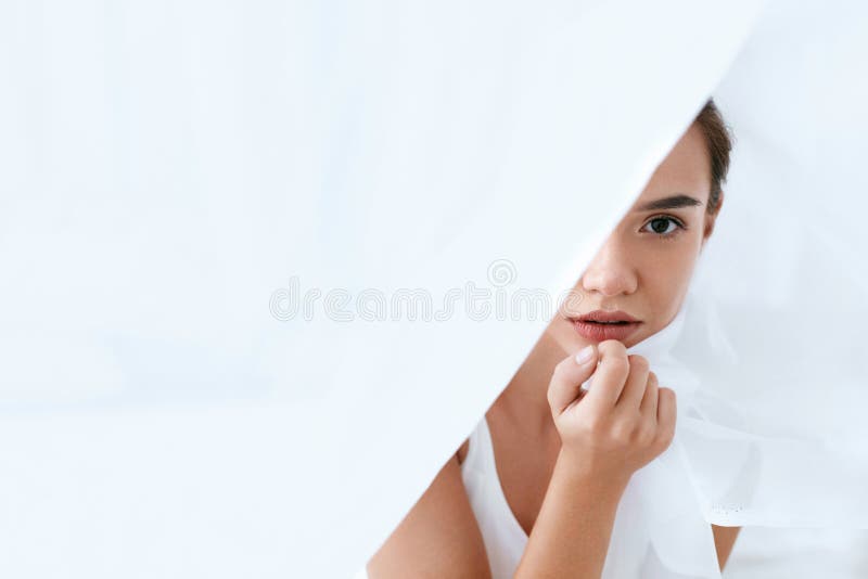 Beauty Face Skin Care. Woman With Beautiful Skin And Makeup royalty free stock image Beauty Face Skin Care. Woman With Beautiful Skin And Makeup royalty free stock image