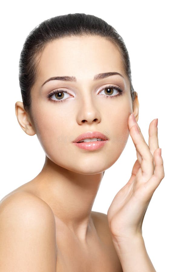 Beauty Face of Young Woman. Skin Care Concept Stock Image - Image of